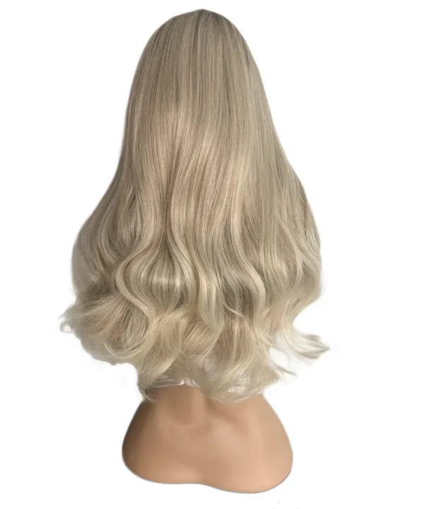 5 Peluca ondulada flequillo cortina balayage cenizo 2 Peluca clásica seminatural