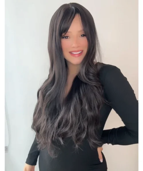 Peluca Capul Recto Castaño Oscuro en Capas -1 Peluca clásica seminatural